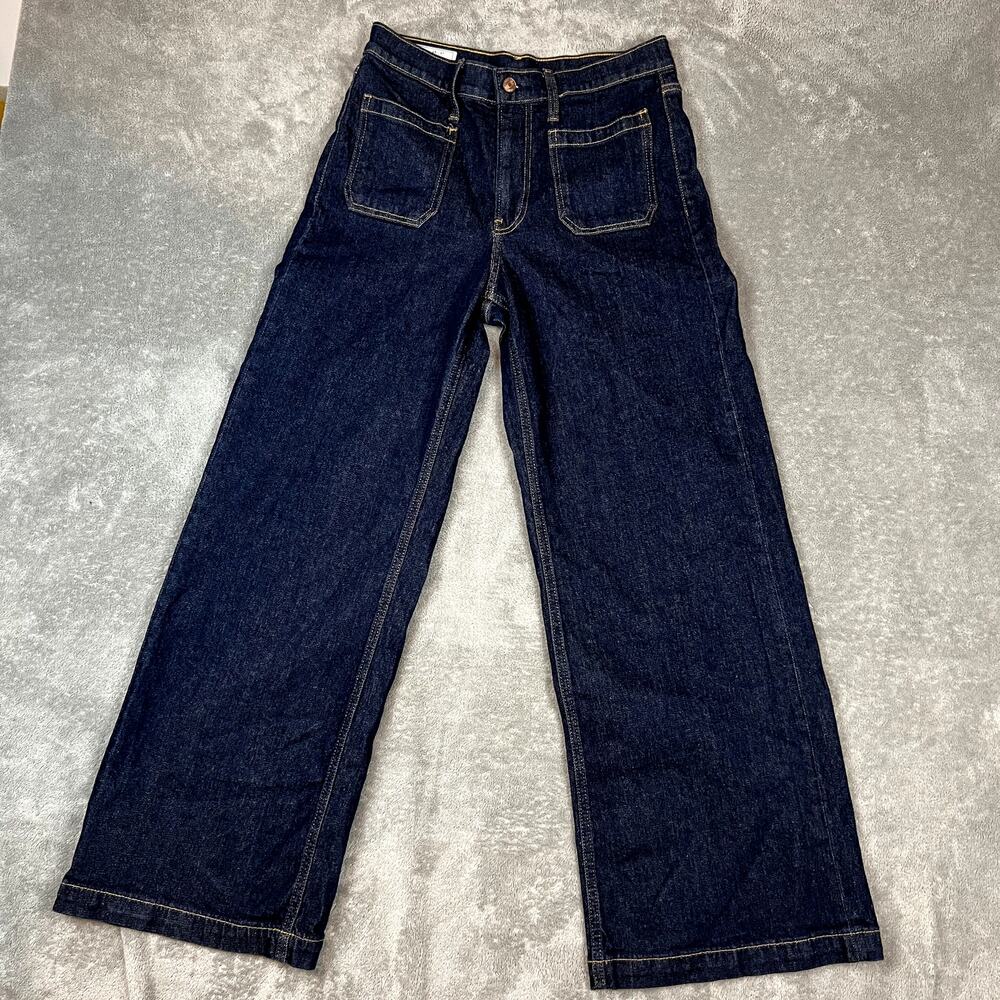 GAP Women's Sailor Wide Indigo Blue Jeans - GUC sz 28